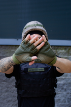 Військові Тактичні Перчатки Without Finger Khaki - зображення 4