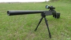Страйкбольная Снайперская пневматическая винтовка CYMA ZM51 с пульками и прицелом Черный - изображение 3