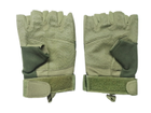 Беспалые тактические перчатки Тактические перчатки без пальцев Размер XL Зеленый (Олива) - изображение 3