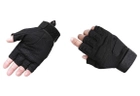 Безпальні тактичні рукавички Тактичні рукавички без пальців Розмір L Чорний - зображення 3