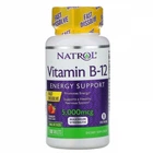 Витамин В12, вкус клубники, Vitamin B-12, Natrol, 5000 мкг, 100 таблеток (NTL-06672)