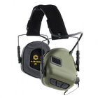 Навушники для стрільби Тактичні Мікрофон Кріплення на шолом Активні Олива EARMOR M32 Зелений - изображение 1