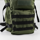 Рюкзак тактический 40 литров объем, мужской военный рюкзак 40л, водоотталкивающий оксфорд Хаки - изображение 4