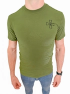Футболка Пиксель ЗСУ + футболка олива с крестом ЗСУ летняя военная футболка тактическая для всу НАБОР 2шт Размер XL (52) - изображение 3