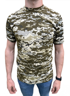 Футболка Піксель ЗСУ + футболка олива з хрестом ЗСУ літня військова футболка тактична для всіх Набір 2шт Розмір 2XL (54) - зображення 2
