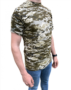 Футболка Піксель ЗСУ + футболка олива з хрестом ЗСУ літня військова футболка тактична для всіх Набір 2шт Розмір M (48) - зображення 4