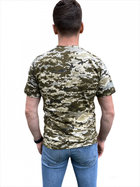 Футболка Піксель ЗСУ + футболка олива з хрестом ЗСУ літня військова футболка тактична для всіх Набір 2шт Розмір M (48) - зображення 8