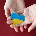 Шеврон 2 шт, нашивка на липучці Прапор України Серце, вишитий патч 6х6,5 см Stoffelly - зображення 5