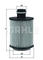 Фильтр масла Knecht OX559D MAHLE (OX559D)