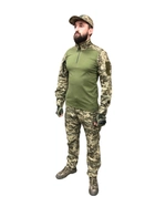 Камуфляжный костюм ЗСУ пиксель : рубашка убакс Ubacs и штаны Комбат Combat размер 52 рост 173-179 - изображение 1