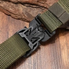 Ремінь тактичний Assault Belt AB-M16 з магнітною пряжкою 130 см олива - изображение 3