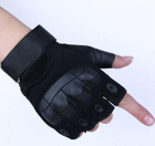 Тактичні рукавички без пальців Рукавички тактичні безпалі Розмір XL Чорний (1234) - зображення 1