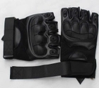 Тактичні рукавички без пальців Рукавички тактичні безпалі Розмір L Чорний (1234) - зображення 3