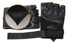 Тактичні рукавички без пальців Рукавички тактичні безпалі Розмір L Чорний (1234) - зображення 5