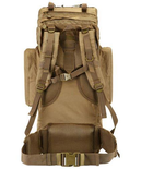 Рюкзак тактичний MHZ A21 70 л, пісочний - зображення 4