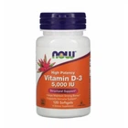 Витамин Д3, Vitamin D-3, Now Foods, 5000 МЕ, 120 капсул (NOW-00372)