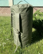 Сумка баул-рюкзак вологозахисний тактичний армійський військовий 100 л Олива - зображення 2