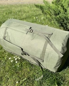 Сумка баул-рюкзак влагозащитный тактический армейский военный 100 л Олива - изображение 3