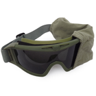 Тактические противоосколочные защитные очки со сменными линзами цвет оправы олива (SD-GL-500) - изображение 2