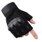 Тактичні перчатки без пальців, безпалі, Чорні, розмір Л (1907224203) - зображення 3