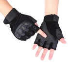 Тактические перчатки без пальцев, беспалые, Черные, размер XЛ (1907224204) - изображение 2