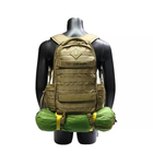 Рюкзак тактичний військовий з кишенею для автомата YAKEDA 40L Койот KFC087 - зображення 4
