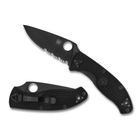 Нож Spyderco Tenacious Black Blade FRN полусеррейтор (C122PSBBK) - изображение 2