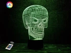 3D ночник "Череп 3" (УВЕЛИЧЕННОЕ ИЗОБРАЖЕНИЕ) + пульт ДУ + сетевой адаптер + батарейки (3ААА) 3DTOYSLAMP