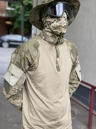 Рубашка мужская военная тактическая с липучками под шевроны ВСУ (ЗСУ) Убакс Турция XXL 6586 хаки - изображение 3