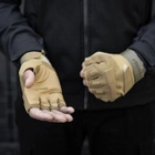 Тактичні рукавички безпалі HIMARS колір бежевий Tactical Gloves PRO beige для ЗСУ ТРО ССО розмір M - зображення 1