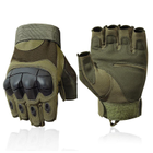 Тактичні безпалі рукавички Tactical Gloves Z902 M олива - зображення 1