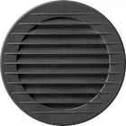 Вентиляционная решетка AIRROXY AOzS 125 graphite круглая нерегулируемая с сеткой черная (02-224)