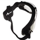 Захисні тактичні окуляри-маска на резинці з прозорими лінзами (SD_GL_01 Black) - зображення 2