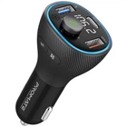 Bluetooth FM-трансмиттер Promate PowerTune-38W USB-A OTG/USB-A QC3.0/USB-C PD Black (powertune-38w.black)