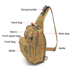 Рюкзак тактический (Сумка-слинг) с одной лямкой ABC Койот - изображение 4