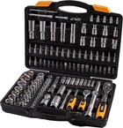 Набор инструментов MASTERTOOL PROFI ¼"&½" 111 шт 4-14 мм 10-32 мм CrV50BV30 телескопическая трещотка 72T противоударный кейс 78-5112