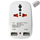 Сетевой разветвитель с usb тройник с 2 usb выходами в розетку (1008104)