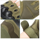 Тактические военные перчатки без пальцев олива M размер - изображение 6