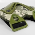 Комплект наколенники + налокотники с быстрым сбросом тактические для армии ЗСУ, Защитные Быстросъемные Пиксельный камуфляж - изображение 6