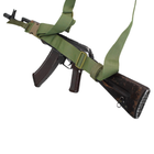 Ремень оружейный трехточковый для АК / AR Ukr Cossacks хаки - изображение 1