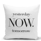 Подушка с принтом Yesterday, Now, Tomorrow 35х35см