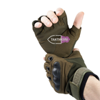 Тактичні рукавички Combat з коротким пальцем, розмір L - изображение 4