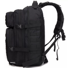 Рюкзак тактичний ANH 45л Чорний Black Military Tactical Backpack 40\50 - зображення 3