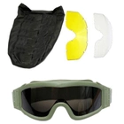 Тактические очки многофункциональные со сменными линзами, green - изображение 3