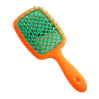 Расческа для волос Super Hair Brush Оранжевая с зеленым