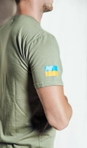 Тактическая футболка Олива ЗСУ светлая , летняя военная футболка мужская , футболка оливковая ВСУ . Размер XXL (54) - изображение 2