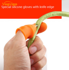 Острый нож на большой палец для удобной резки лозы Комплект для большого пальца с лезвием Vogvigo Оранжевый - изображение 6
