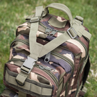 Тактичний Військовий рюкзак на 30 л Камуфляж Вудленд з системою MOLLE DOMINATOR Woodland Штурмовий + Тактичні рукавички - зображення 10