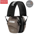 Захисні шумоподавлюючі навушники для стрільби та захисту органів слуху тактичні пасивні 26 дБ Prohear EM016 Brown - зображення 1