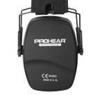 Захисні шумоподавлюючі навушники для стрільби та захисту органів слуху тактичні пасивні 26 дБ Prohear EM016 Black - зображення 7